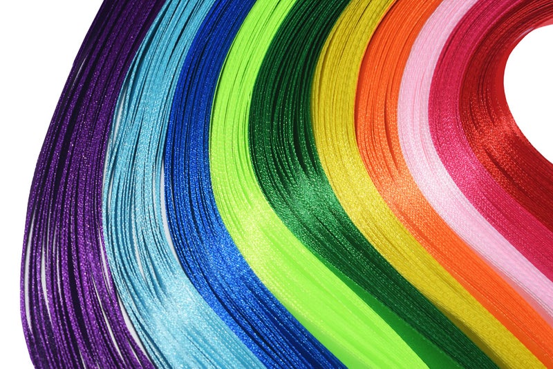 Kingsnow 100 Pieces Multi-Color Ribbon Wands Streamers Sticks with Gold Bell  Chromatic Silk Wish Wands Fairy Stick Party Rhythm Ribbon Streamers for Wedding Send Off Bridal Shower Party Photo Props - Image 2